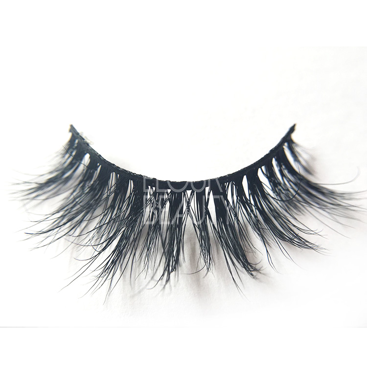 3D real mink false lashes with customer packaing China EJ84
